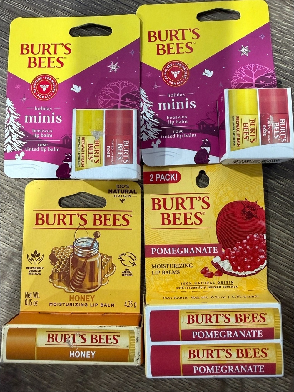 Burt's Bees Lip Bundle 7 Lip Balms NEW